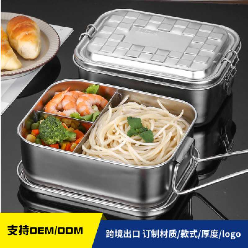 ステンレス学生弁当箱長方形保温弁当箱を注文して、ご飯を新鮮に保つ多格加熱弁当箱卸売りをします
