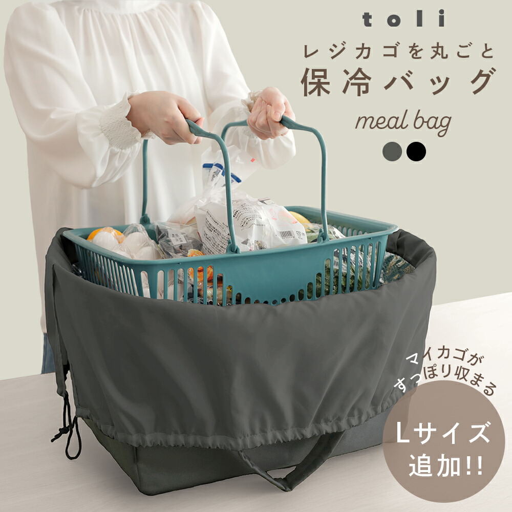 保冷レジかごバッグ エコバッグ レジカゴバッグ 大容量 お買い物 自立式 ブラック 母の日 プレゼント おしゃれ【予約販売】