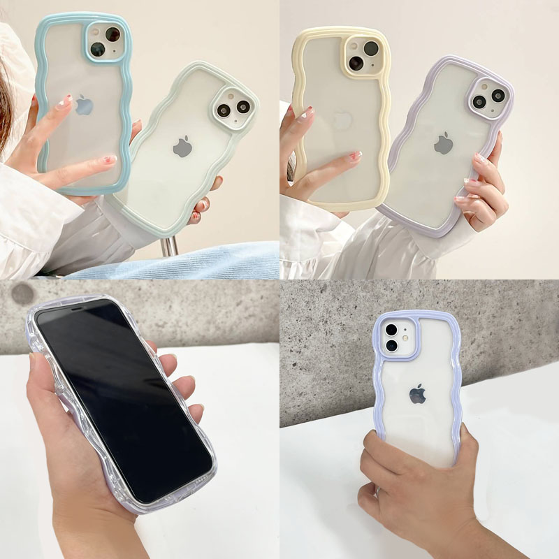 Iphone14 13 ケース ウエーブケース うねうね なみなみ クリアケース スマホケース Wave Iphone13 IPhone12 12Pro IPhoneSE 第3世代 第2世代 Iphoneケース ウェーブ 透明ケース 波形 パステルカラー 携帯ケース かわいい 韓国 スマートフォン・携帯電話アクセサリー ...