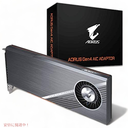 GIGABYTE GC-4XM2G4 (AORUS Gen4 AICアダプター、フルPCIe 4.0、PCIe 4.0 SSD用高度なサーマルソリューション) Founderがお届け!