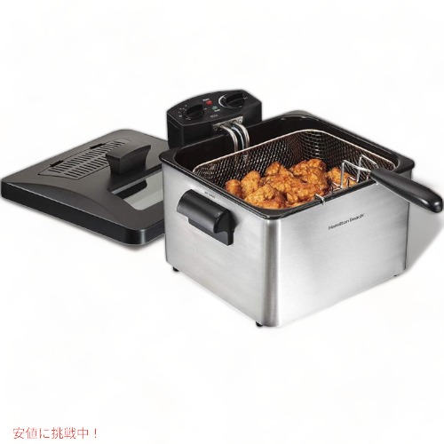 ハミルトンビーチ Hamilton Beach トリプルバスケット 電気天ぷら鍋 19カップ 4.5リットルオイル 1800ワッ Founderがお届け!