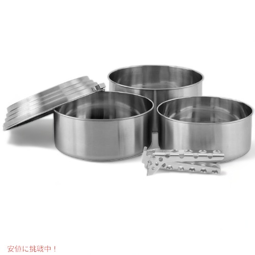 3ポット仕掛ける Solo Stove SS3なおなお書き ステンレススチールキャンプ膳立て手道具一揃いの道具