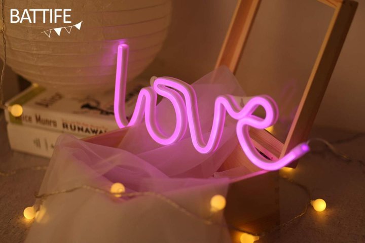 Led桜色ネオン名書き Love Battife Usb バッテリーマッチ Battife Ledピンクネオンサイン Love インテ Damienrice Com