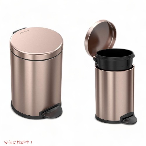 ダストボックス ゴミ箱 コンパクトサイズ ステンレス 4.5L Brassアメリカ家具 アメリカ雑貨 Founderがお届け!