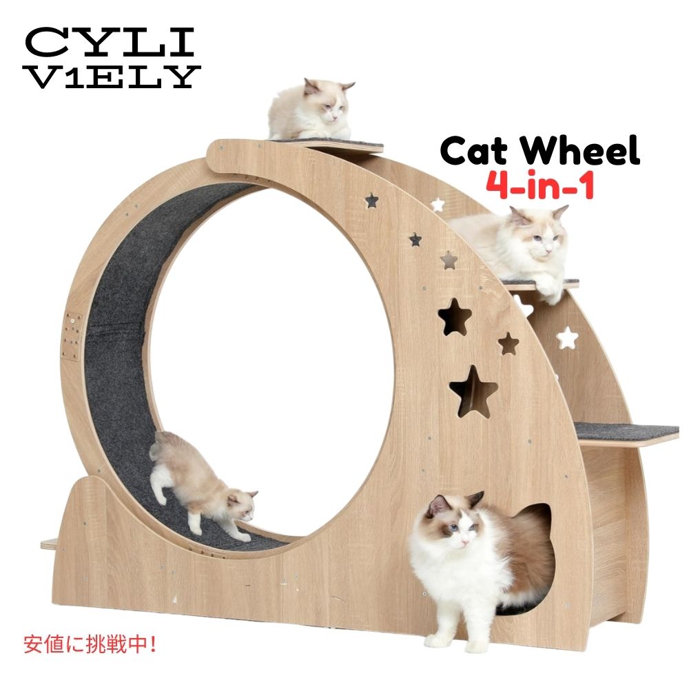 猫用 猫 4インチ1運動すること 高さ41.3in ねこ用調度品 Cat Wheel 4インチ1 Cat Exercise Wheel キャットウォーク キャットハウス