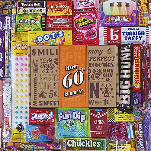 VINTAGE CANDY CO. 60TH BIRTHDAY RETRO CANDY GIFT BOX - …