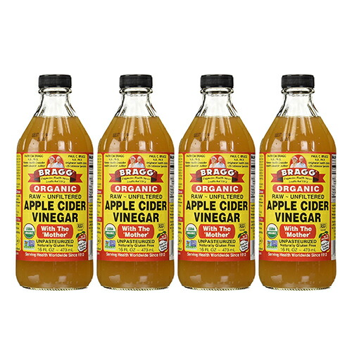 4本セット ブラグ アップル サイダー ビネガー りんご酢 Bragg Apple Cider Vinegar 16 Oz 473 Ml Institutoipef Org