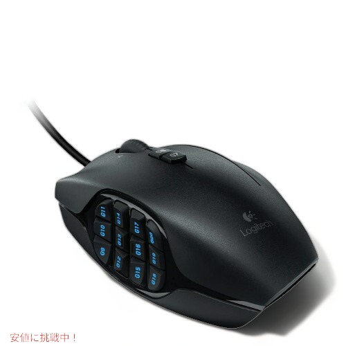 Logitech G600 MMO Gaming Mouse, Black / ロジテック MMO力くらべ用 ゲーミングマウス 有線レーザ G600