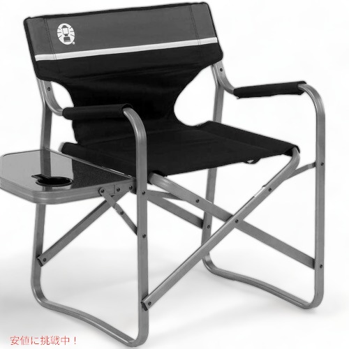 Coleman コールマン キャンプチェア サイドテーブル付き [ブラック/グレー] 765179 / Camp Chair with Side Table｜Founder