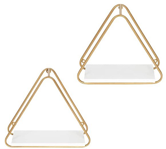 ウォールシェルフ 収納家具 フローティング 2set White and Gold Founderがお届け!