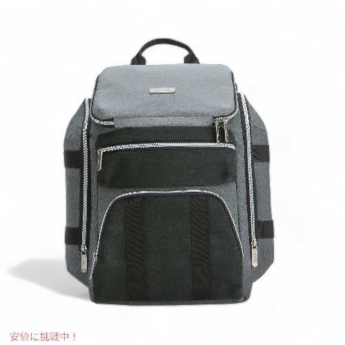 Baby Brezza ベビーブレザ もの言う花 うしろ側容器に並べる 薄墨色 / Ultimate Baby Diaper Bag Backpack Grey バックパック・リュック-ベビーファッション-キッズ・ベビー・マタニティ