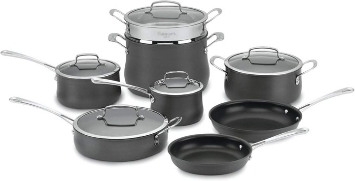 クイジナート Cuisinart 64-13 膳立て鍋13点書き割り Contour 固くなるアルマイト フライパン付き添い人 Founderがお届け!