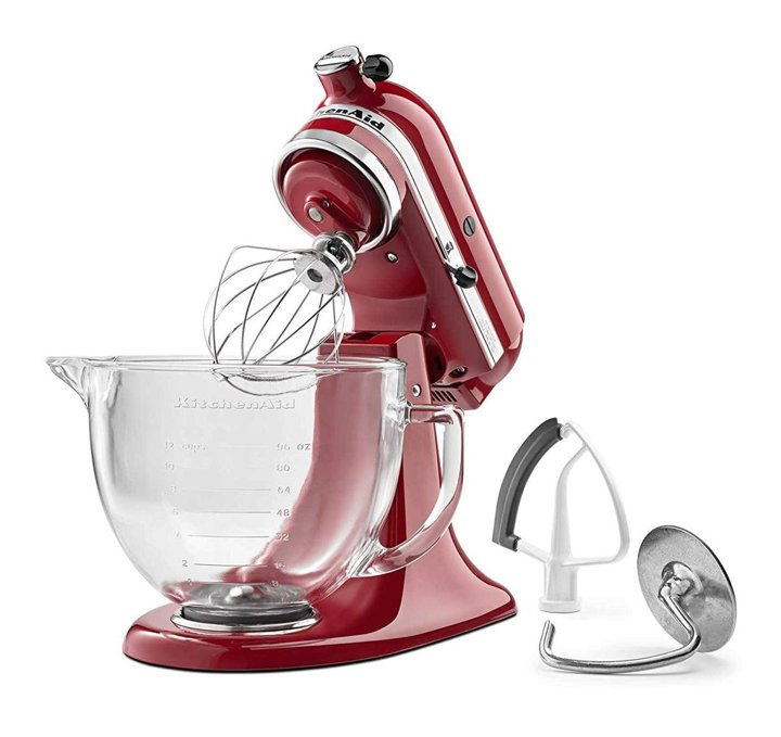 キッチンエイド チルトヘッドガラスのボウルとFlexエッジビーターとスタンドミキサー KitchenAid KSM105GBCE Founderがお届け!｜Founder 72,600円