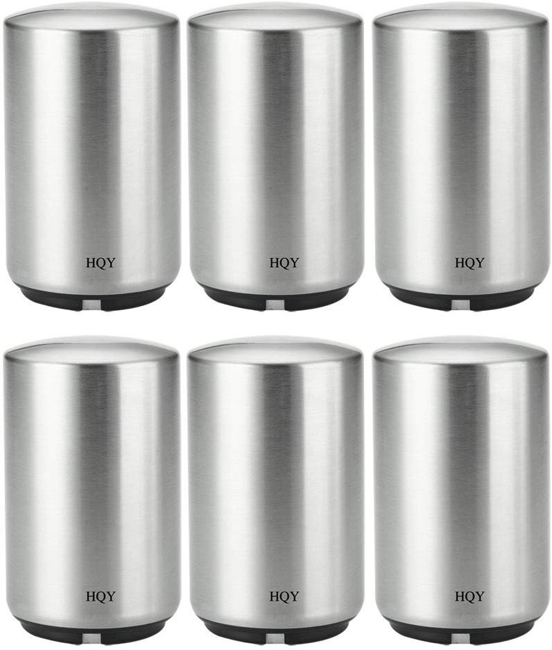 HQY ボトルオープナー 栓抜き 自動 ビール 磁気 キャップキャッチャー付き 6個いり 簡単 Founderがお届け!|Founder