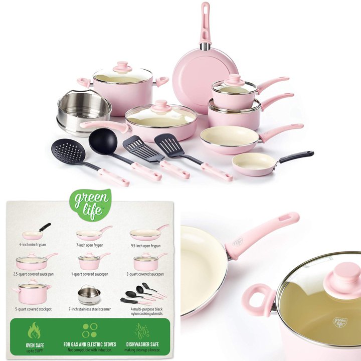 16点set調理器具セット ソフトグリップ セラミック Pink Founderがお届け!｜Founder