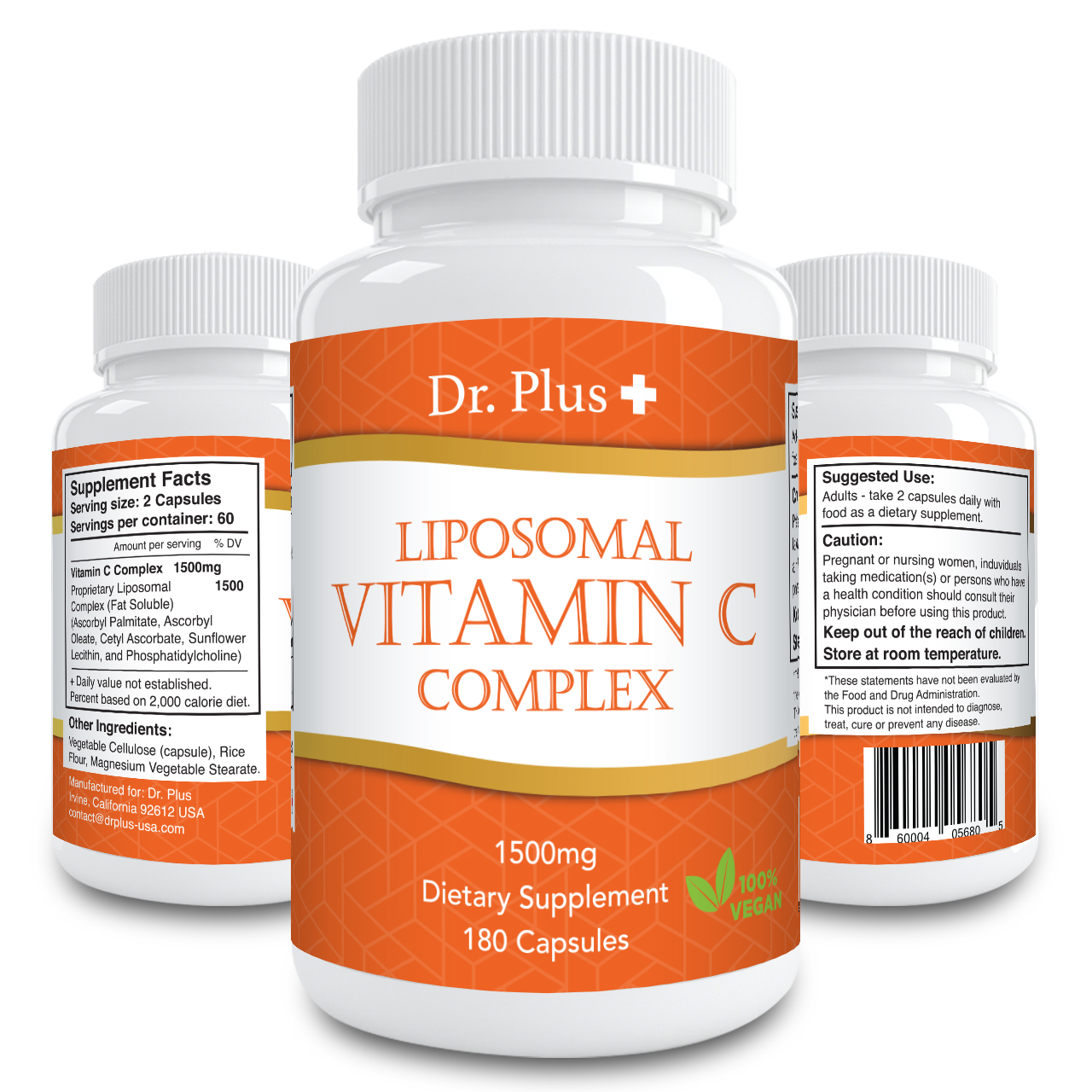 高濃度ビタミンC 1500mg 高濃度リポソーム Liposomal in 海外通販 Made