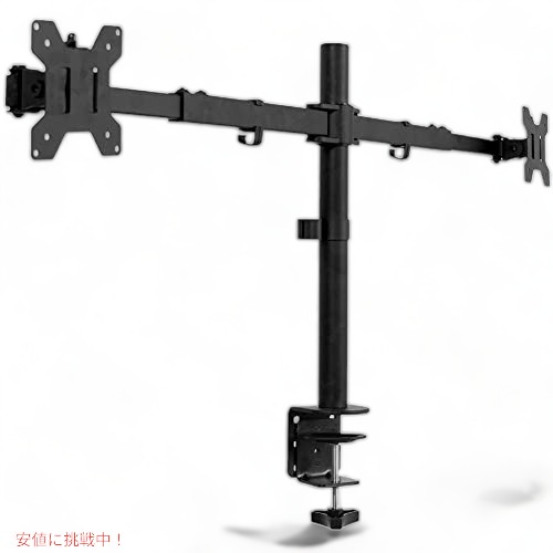 VIVO プレミアム デュアル ウルトラ ワイド 27 ~ 38 インチ モニター デスク マウント2 画面に対応、ブラック、STAND-TS38C|Founder