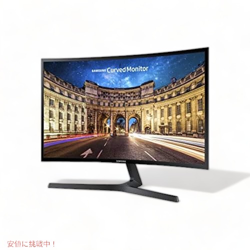 SAMSUNG 23.5 インチ CF396 曲面コンピューター モニター 4 ミリ秒の応答時間、広視野角、 LC24F396FHNXZA、ブラック