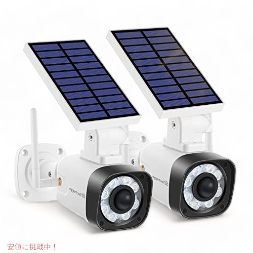 Techage SL669 お日さま蓄電池式 防犯写真機 疑似写真機 ダミー写真機 人感写真用照明 本物そっくり 初っ切り飾り気の無い 2個入り口・入口(白いこと)