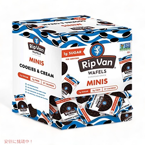 Rip Van ウエハース Cookies & Cream Mini Stroop ウエハース 低カロリースナック (37 カロリー) 32 パック 4,992円