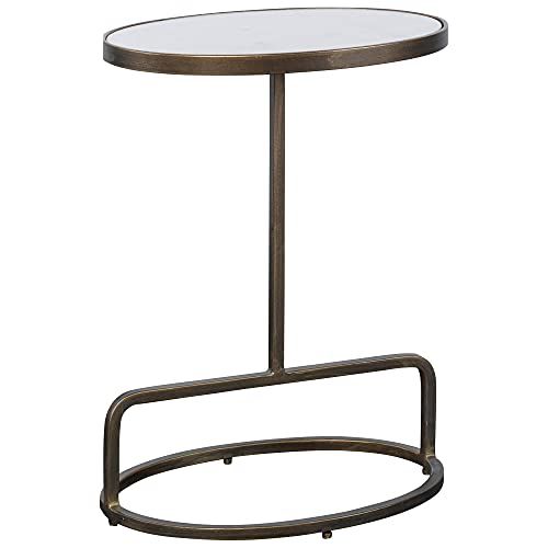 Uttermost Jessenia18 ワイドアンティークゴールドオーバルアクセントテーブル