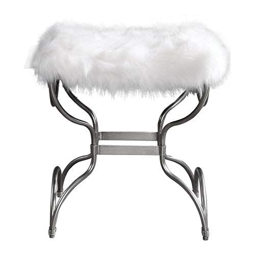 Uttermost 23496 Channon --19.5 小さなベンチ、シルバーリーフ/ソフトホワイト仕上げ|Founder