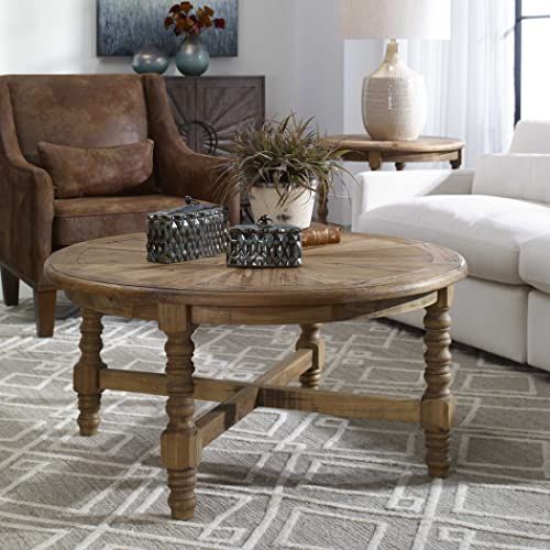 Uttermost サミュエル木製コーヒーテーブル、ブラウン|Founder