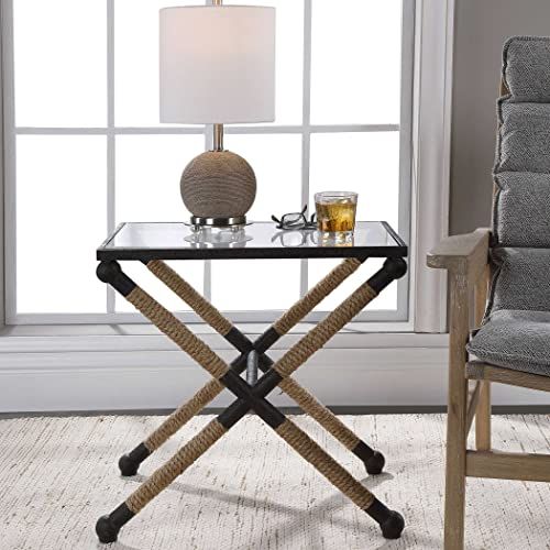 Uttermost 24983 Braddock-22インチの沿岸アクセントテーブル　22 x 16 x 22