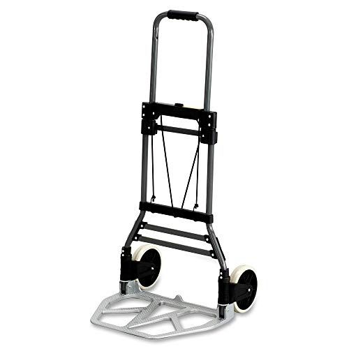 Safco Products 4062 収納式折りたたみ式ユーティリティハンドトラック、シルバー/ブラック