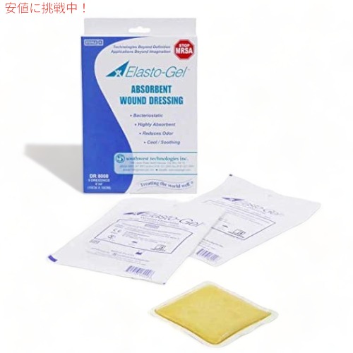 Elasto-Gel 創傷被覆材、テープなし 6x8 5&箱 DR8600