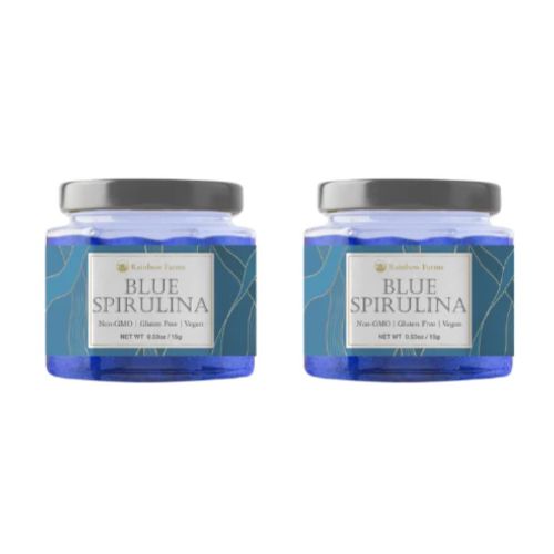 ブルースピルリナ Blue Spirulina 15g　無香料　無着色 遺伝子組み換え不使用 NON-GMO, Gluten Free, Vegan レインボーファームズ 2個セット画像