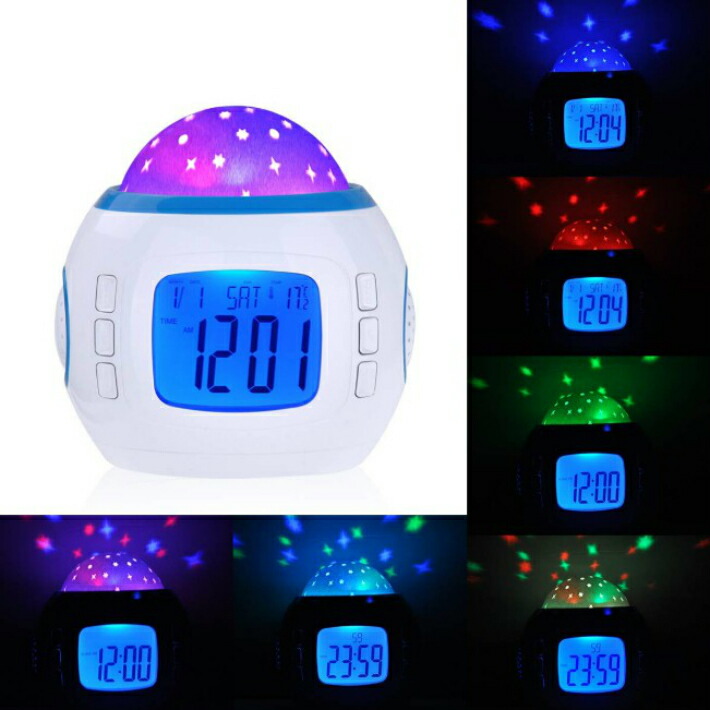 お取り寄せ 目覚まし時計 おしゃれ 大音量 子供 光 置時計 温度計 デジタル プラネタリウム 投影 時計 オルゴール 4way 目覚ましライト 置き時計 明かり 光る 多機能 入園 入学 祝い カレンダー 日付 こども 目覚し時計 起きれる かわいい 女の子 男の子 人気 ベル