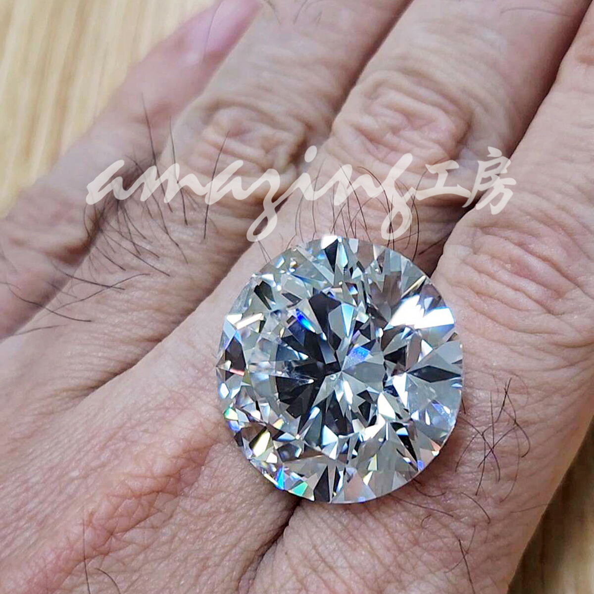 楽天市場】大粒！4ct ダイヤモンド Very good K18 WG 6本爪