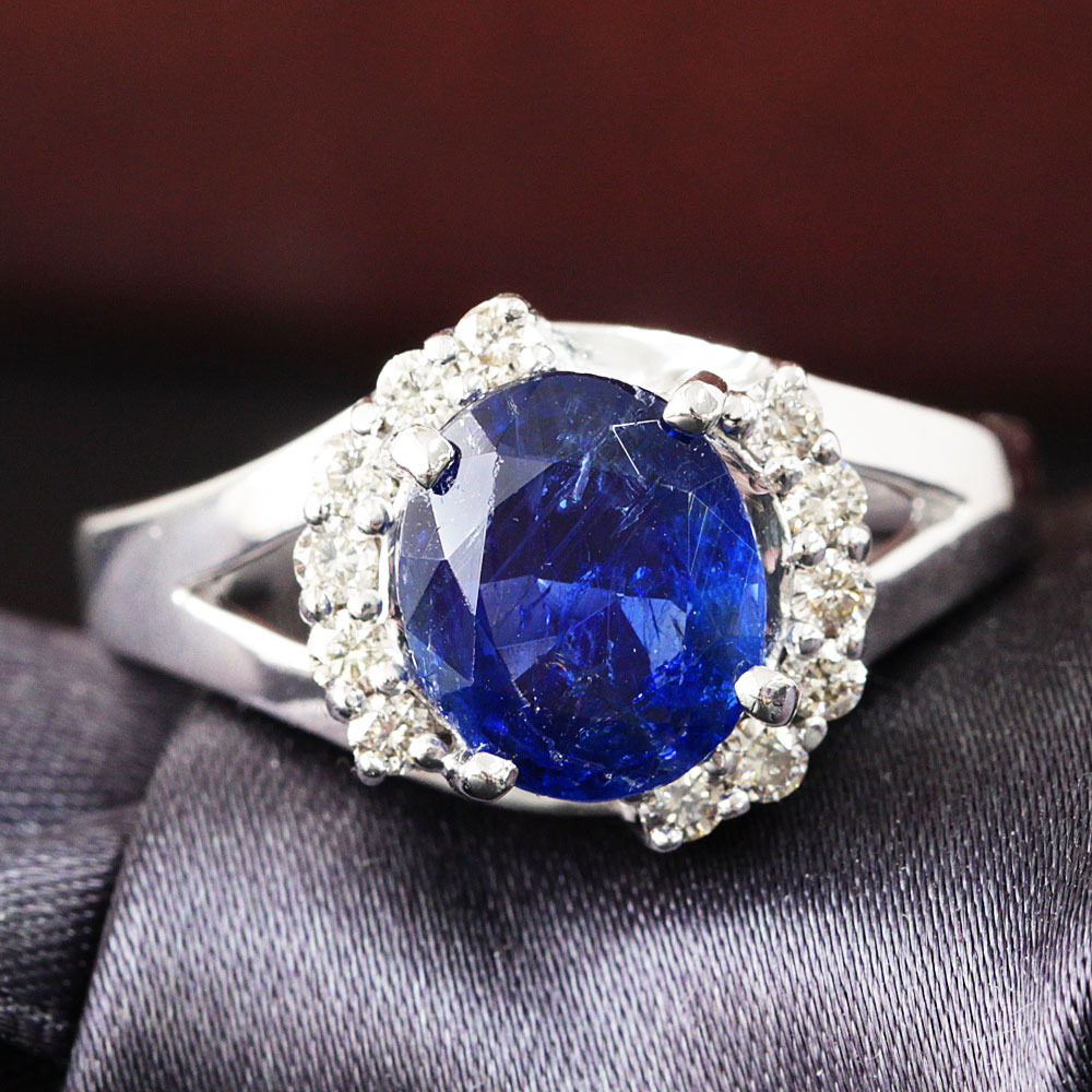 天然ブルーサファイア1.44ct Pt900 リング ダイヤ0.18ct 永久保証付き / サファイアリング】Pt900 天然ブルーサファイア