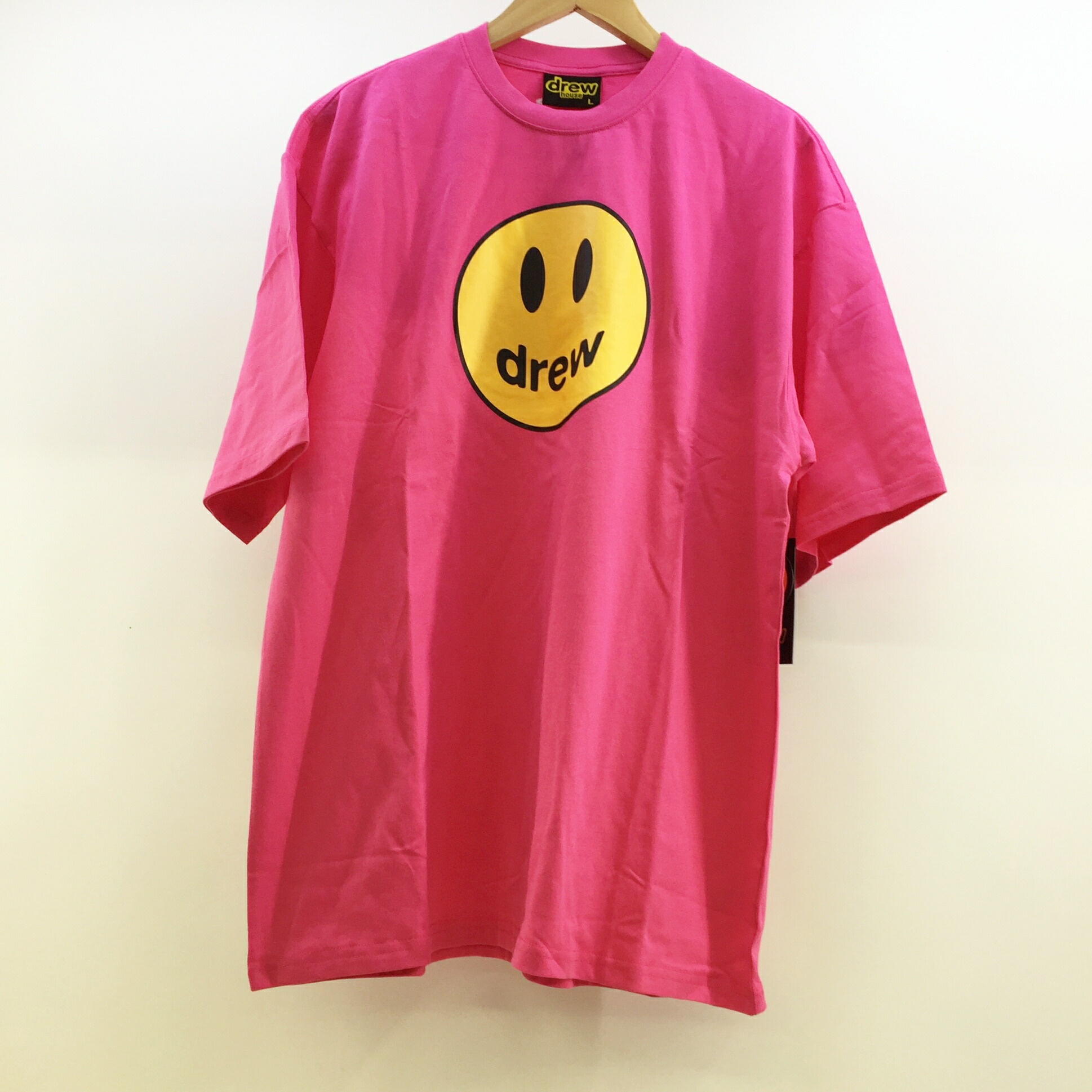 Drew House ドリューハウス 頬笑人間の顔 マスコット Tyシャツ 号 L 衿 ピンク 中古 126 街路 鈴鹿 併売気品 126 06os 送料無料 人受け商標名 Pasadenasportsnow Com