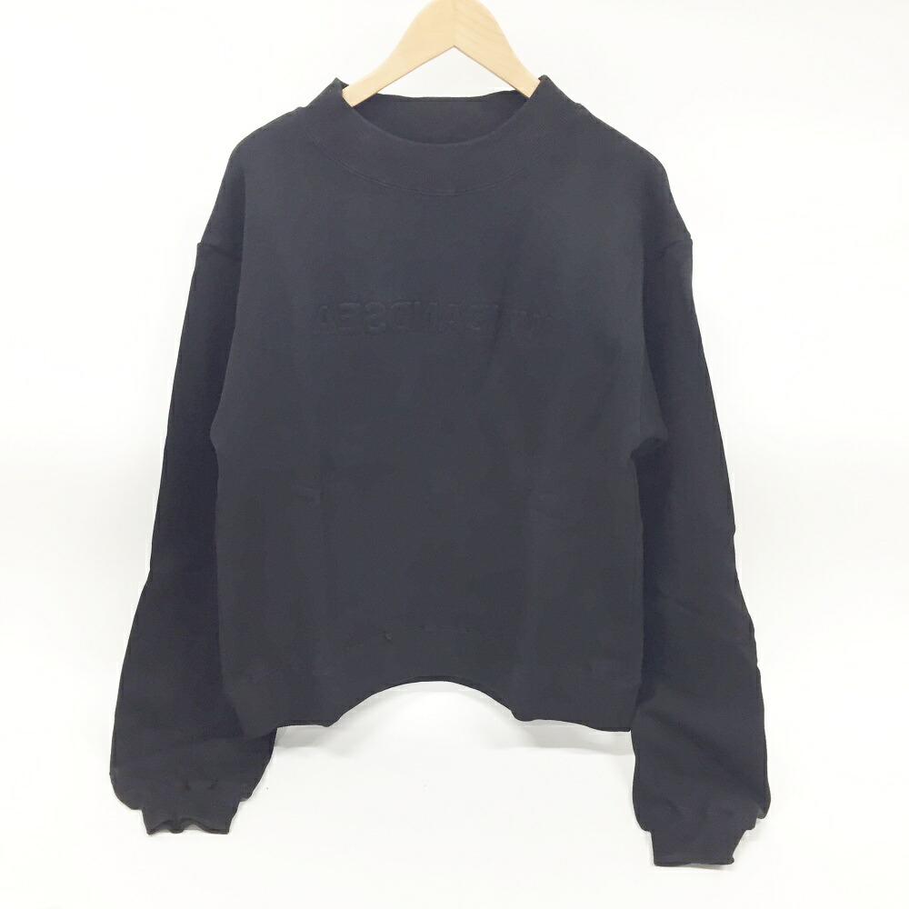 WIND AND SEA(ウィンダンシー) Embossed Crew Neck エンボスクルーネック WDS-10TH-CS-02 サイズ：M カラー：ブラック 【中古】【126 ストリート】 【鈴鹿 併売品】【126-240806-01OS】