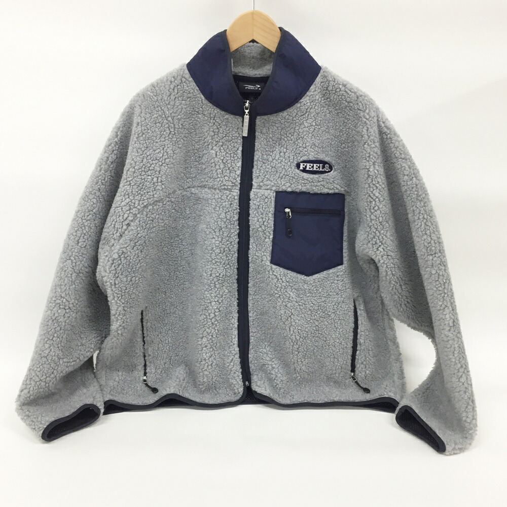 FEELS.(フィールズ)BOA FLEECE ZIP JACKET ボアフリース ジャケットサイズ：Mカラー：グレー・ネイビー【中古】【125 DM】【鈴鹿 併売】【125-250417-02OS】｜フーリエ　店