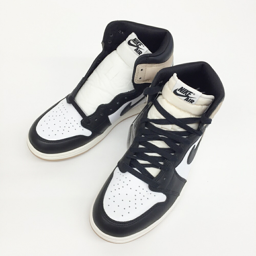NIKE(ナイキ)WMNS AIR JORDAN 1 RETRO HIGH OG ウィメンズ エアジョーダン1 レトロ ご機嫌 OG FD2596-021 大きさ：ウィメンズ 10.5(27.5糎)色つや：ベージュ・黒いこと・白いこと【中古】【139 スニーカー】【鈴鹿 併売】【139-250628-07os】