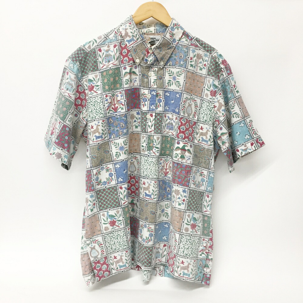 REYN SPOONER(レインスプーナー) 70's 80's プルオーバー ボタンダウン アロハシャツ サイズ：L カラー：マルチ 【中古】【128 アメカジ】 【鈴鹿 併売】【128-250814-10OS】