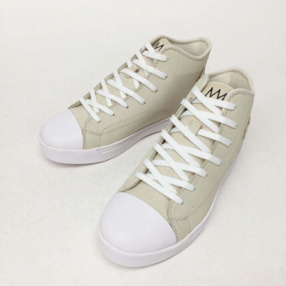 SANGACIO×JEAN-MICHEL BASQUIAT(サンガッチョ×バスキア) にゅ～ずHi スニーカー サイズ：22.5cm カラー：クリーム系 【中古】【132 レディース】 【鈴鹿 併売】【132-250902-03OS】