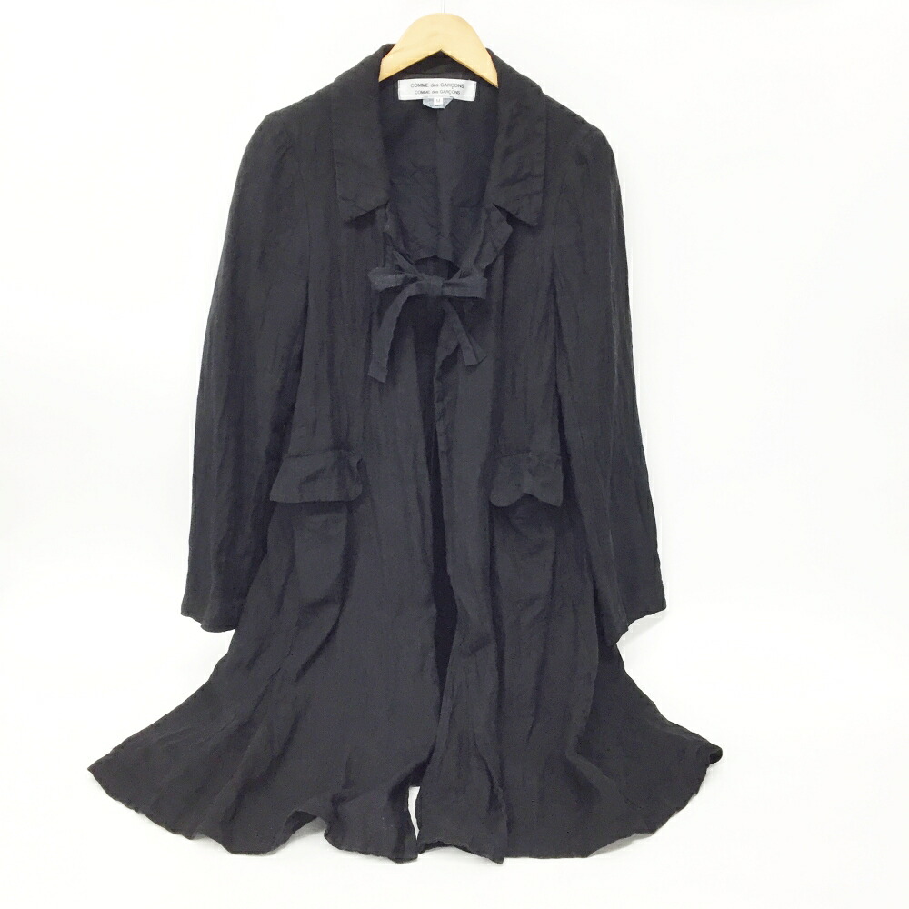 COMME des GARCONS(コムデギャルソン)RK-J035 リネン コットン コートサイズ:Mカラー:ブラック【中古】【125 DM】【鈴鹿 併売】【125-250919-06OS】|フーリエ 店