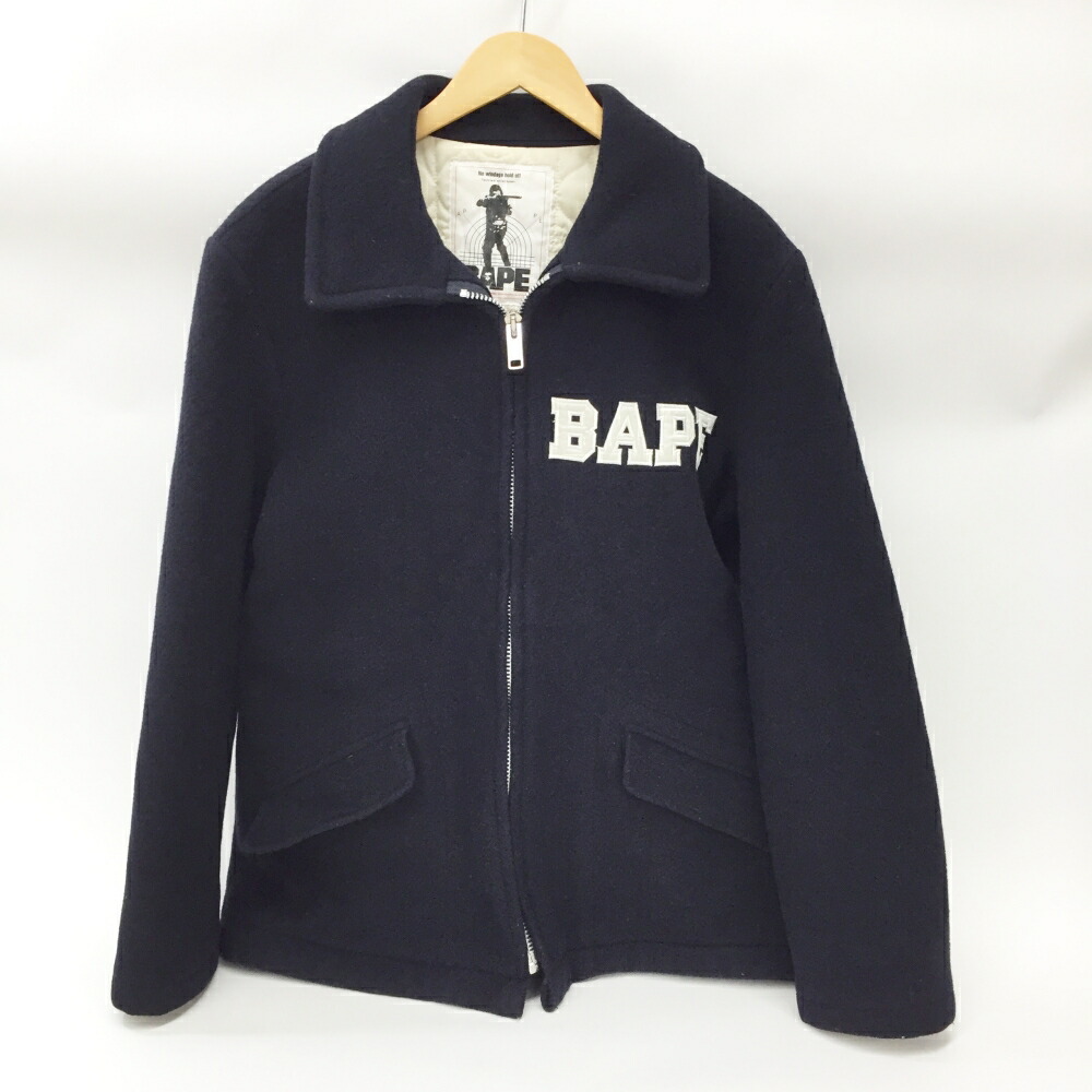 美品　初期APEエイプ　メルトンジャケット　ウールジャケット　ソルジャータグＸＬ 楽天市場】A BATHING APE ア ベイシング エイプ ジャケット