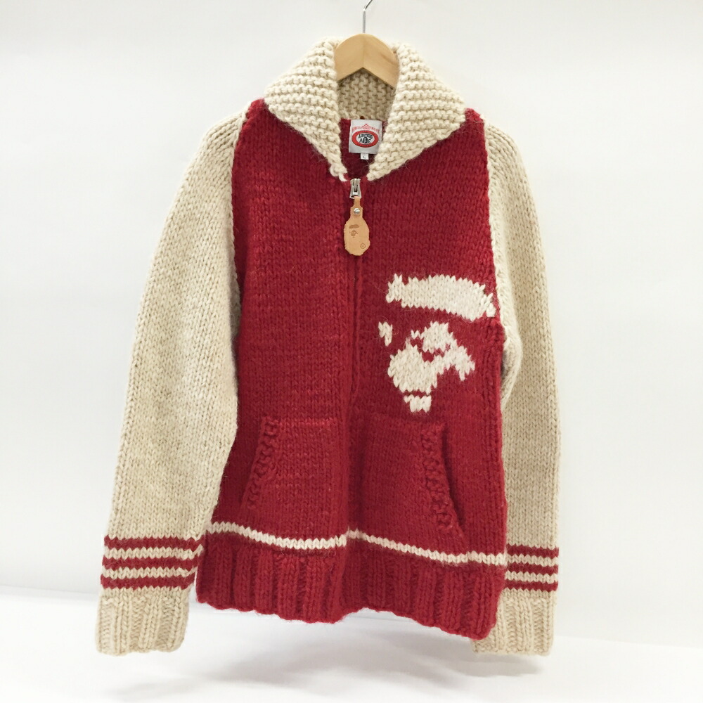 楽天市場】【中古】アベイシングエイプ A BATHING APE カウチン ニット