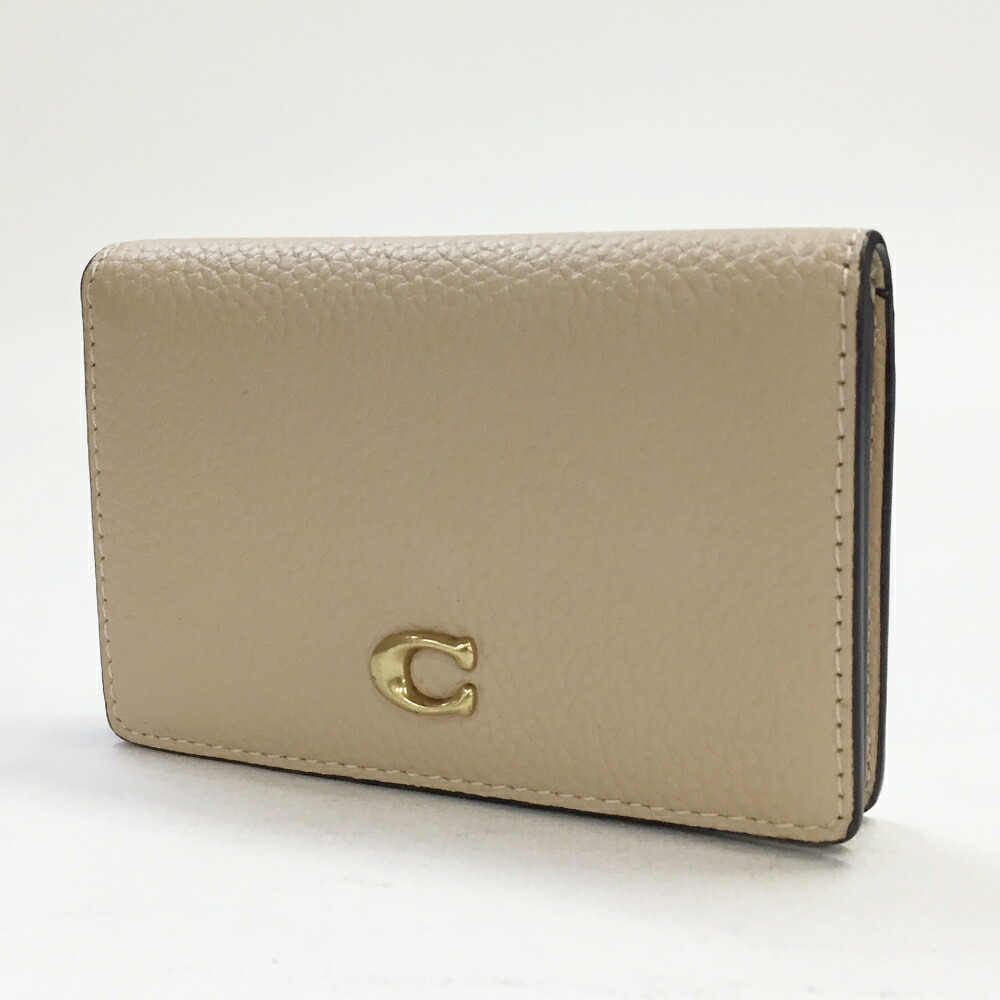 COACH(コーチ) カードケース/CS003 サイズ： カラー：ベージュアイボリー 【中古】【132 レディース】 【鈴鹿 併売】【132-260312-01OS】