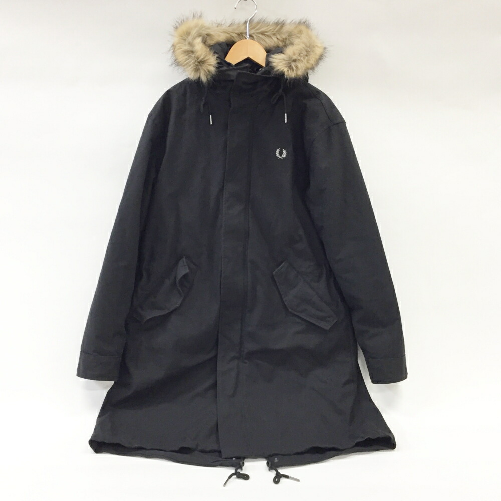 FRED PERRY フレッドペリーライナー付き モッズコート フード ファーM