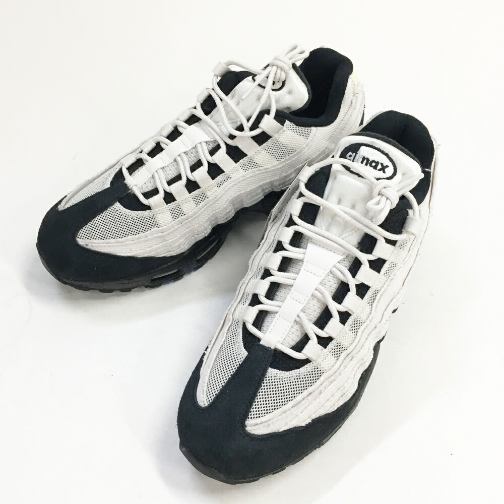 NIKE(ナイキ)AIR MAX 95 BIG BUBBLE BUBBLE/大気圏 マックス 95 ビッグ砂上の楼閣/IQ0284 010大きさ：10(28糎)色合い：白いこと・黒いこと【中古】【139 スニーカー】【鈴鹿 併売】【139-260319-07os】