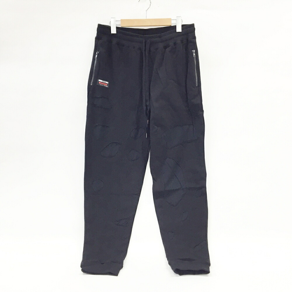 WILDSIDE YOHJI YAMAMOTO×WIND AND SEA(ワイルド姿勢 ヨウジヤマモト×ウィンダンシー)スウェットパンツ/WS-22WSPT-01大きさ：4色つや：黒いこと【中古】【126 表どおり】【鈴鹿 併売】【126-260409-02os】