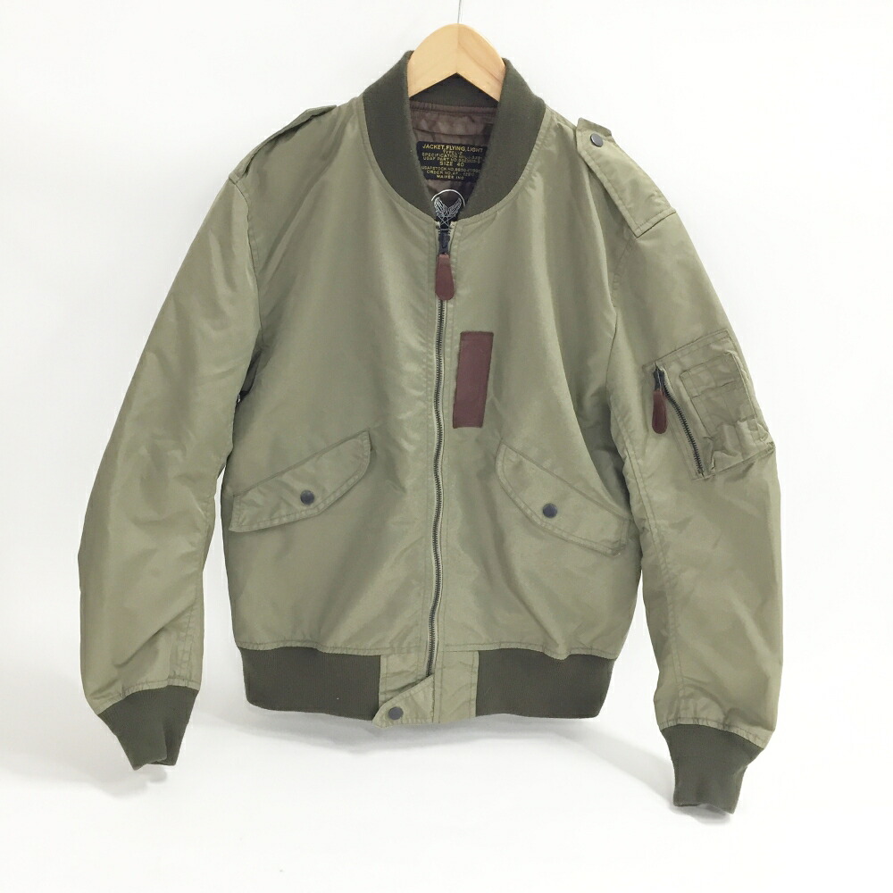 WAIPER(ワイパー) L-2 フライトジャケット/MIL-J-5391 サイズ：40 カラー：カーキ 【中古】【128 アメカジ】 【鈴鹿 併売】【128-260409-03OS】