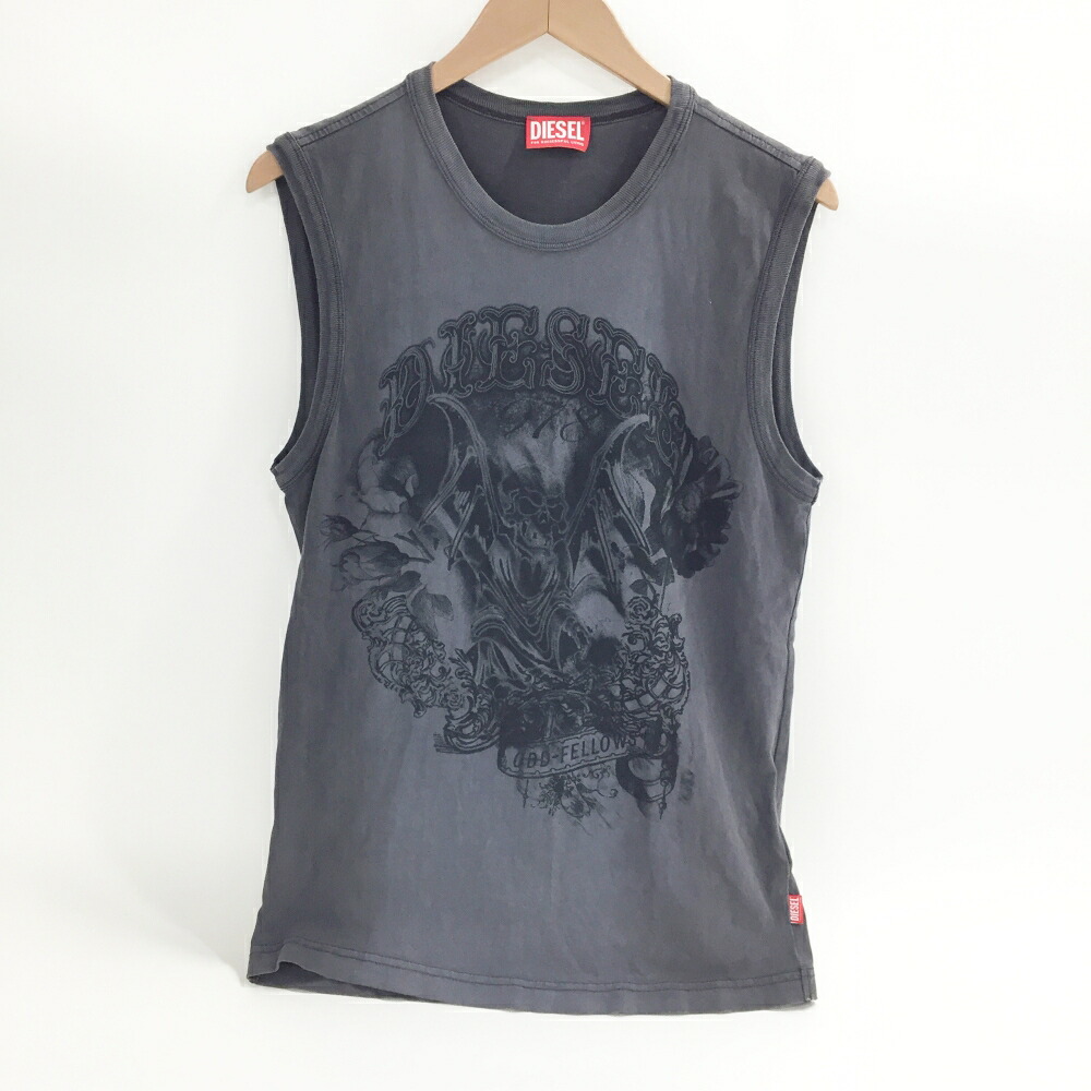 DIESEL(ディーゼル)スカルタンクトップサイズ：S色合い：薄墨色系【中古】【122 はたご屋界面】【鈴鹿 併売】【122-260423-06os】