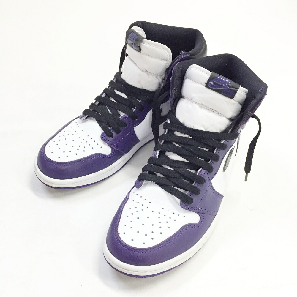 NIKE(ナイキ)AIR JORDAN 1 RETRO HIGH OG/エア湖 ジョーダン 1 レトロ ご機嫌 OG/555088-500大きさ：10(28糎)色つや：コートパープル/黒いこと/白いこと 【中古】【139 スニーカー】【鈴鹿 併売】【139-260424-06os】